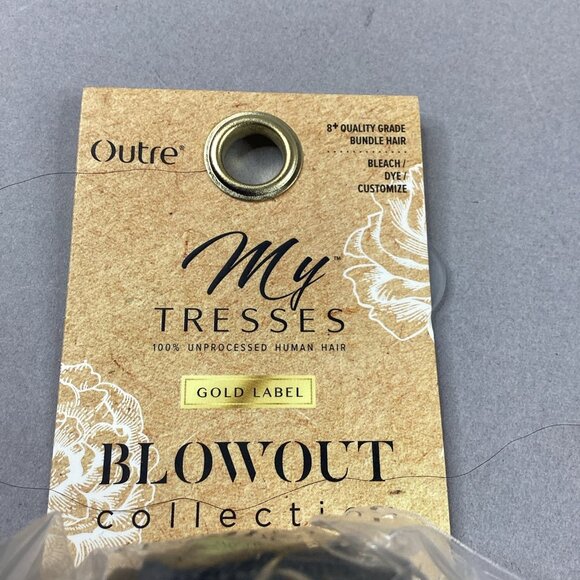 Blowout Relaxed 12” Natural Black 100% Unprocessed Human Hair Extensions - Picture 5 of 5